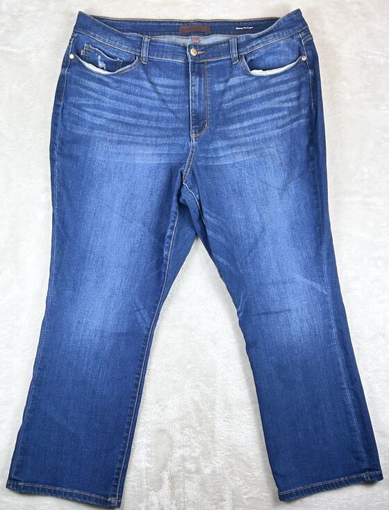 Judy Blue Denim - Judy Blue Jeans Womens 22W Blue Skinny Fit Capri High Rise Stretch Denim JB72115